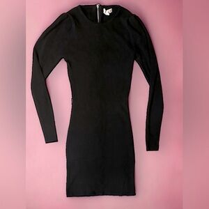 High Neck Backless Cocktail Dress | Sz: S | Long Sleeve / Zippered | GB
